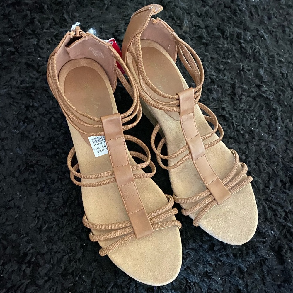 Sandals (low wedge, size 10)